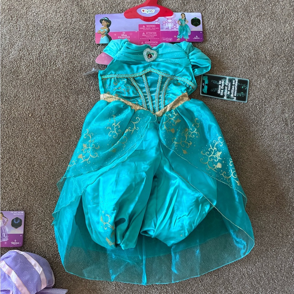 Disguise Jasmine Enchanted Princess Costume - Turquoise and Gold